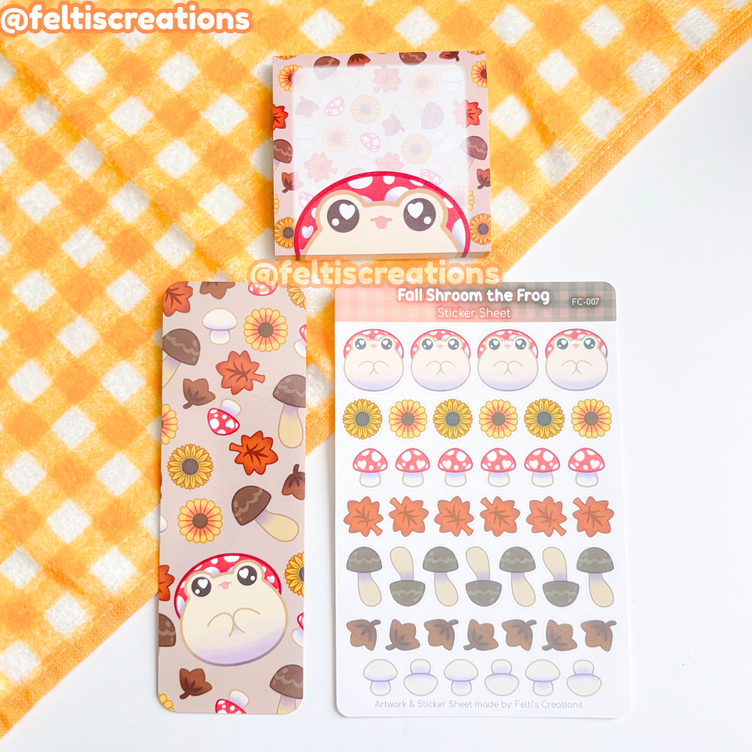 Fall Shroom Frog Stationery Bundle