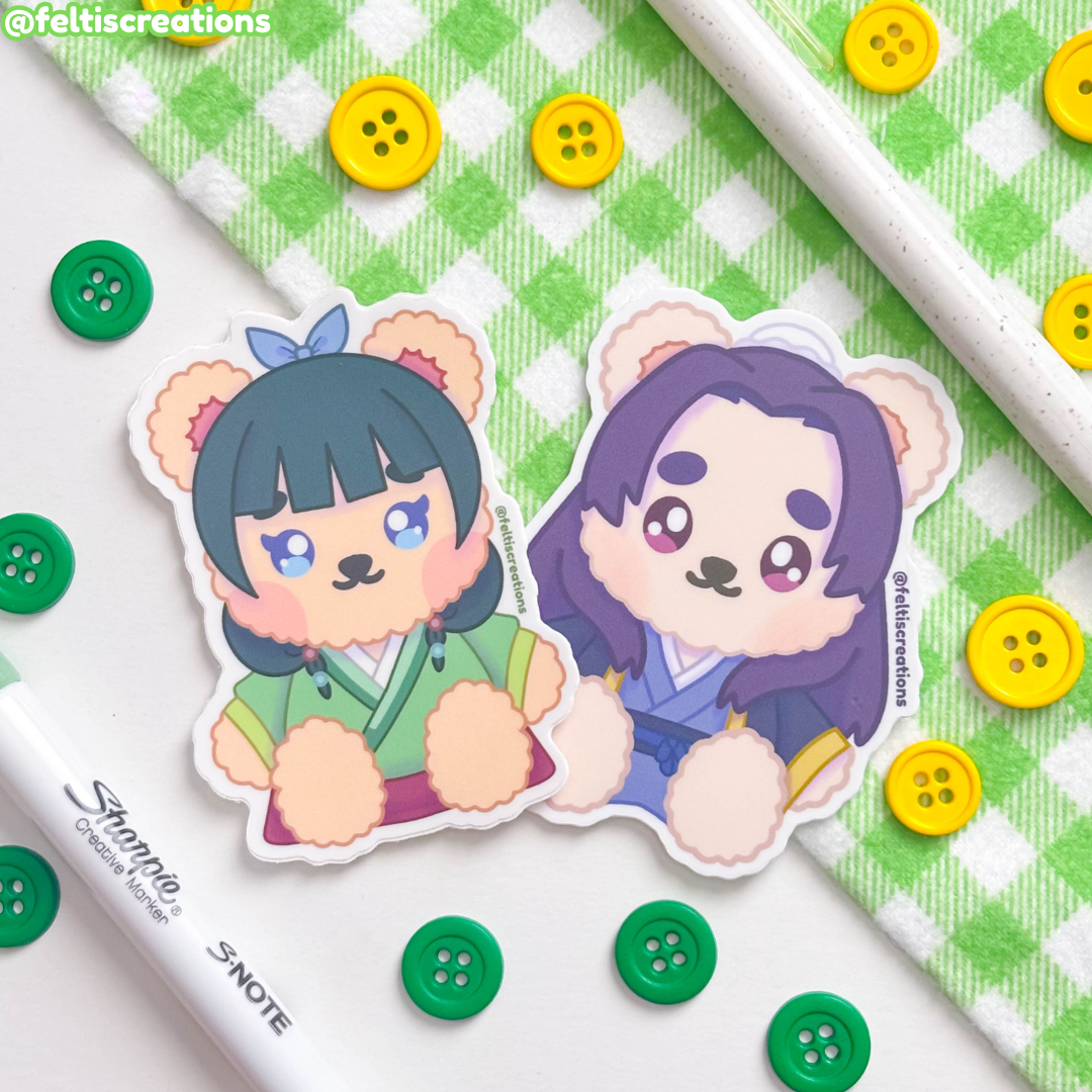 The Eunuch & The Apothecary Teddy Vinyl Stickers