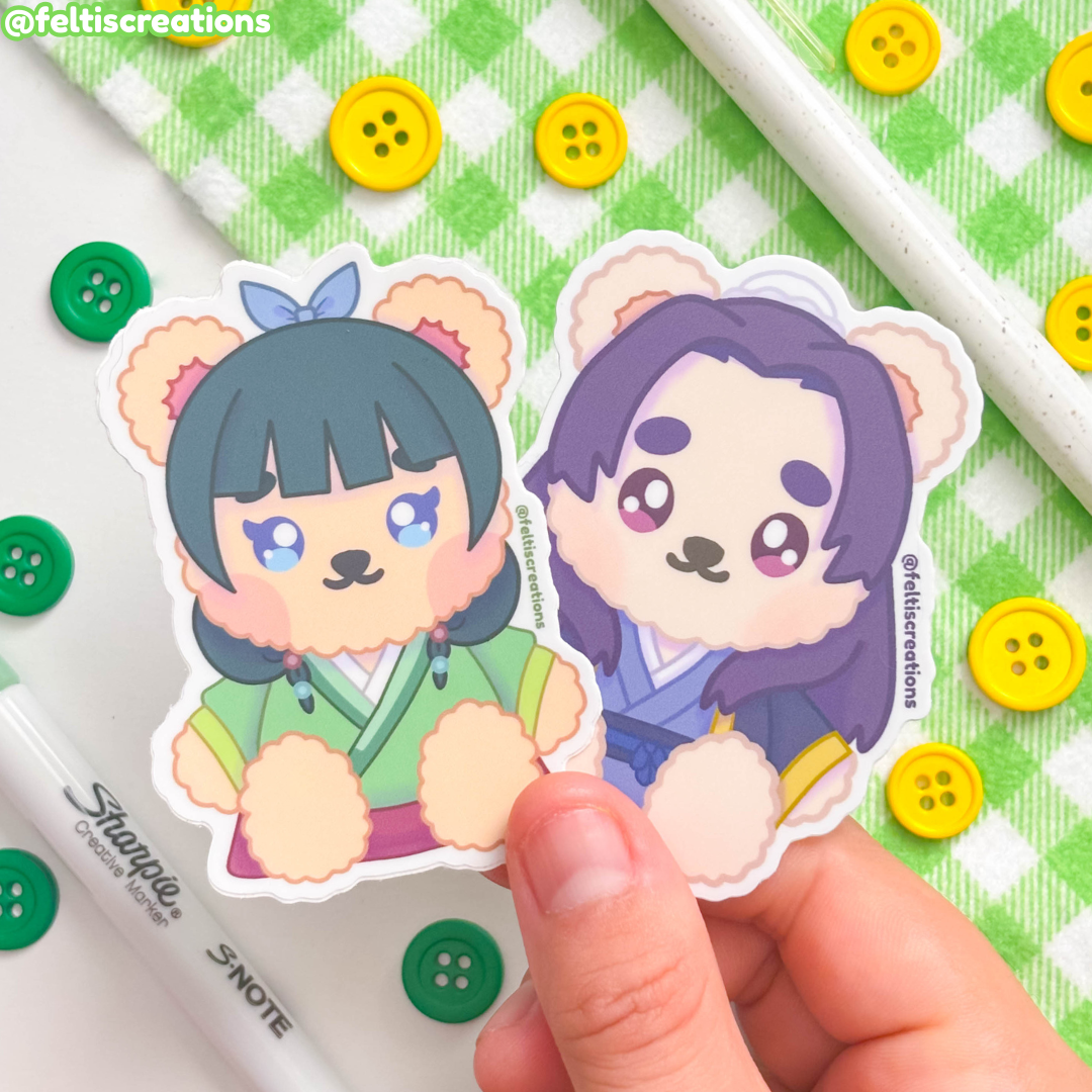 The Eunuch & The Apothecary Teddy Vinyl Stickers