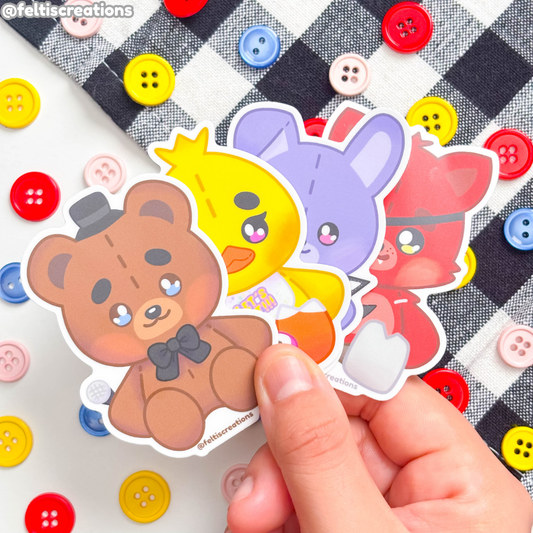 Animatronic Plushies Vinyl Stickers