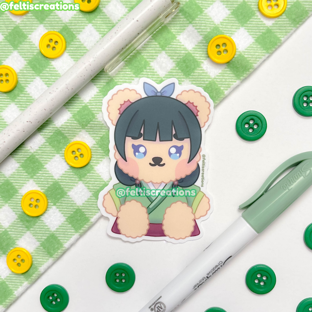 The Eunuch & The Apothecary Teddy Vinyl Stickers