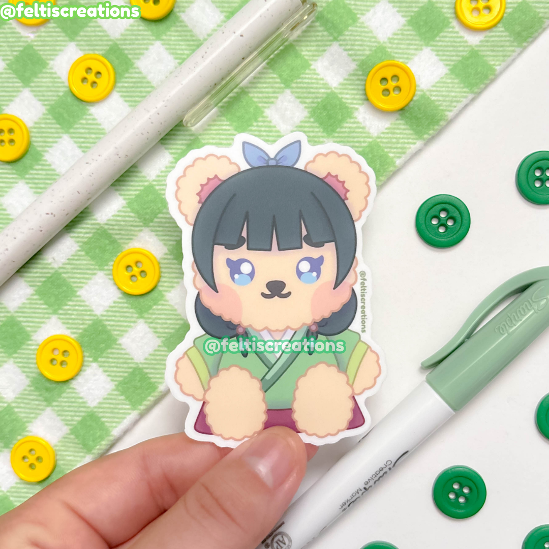 The Eunuch & The Apothecary Teddy Vinyl Stickers