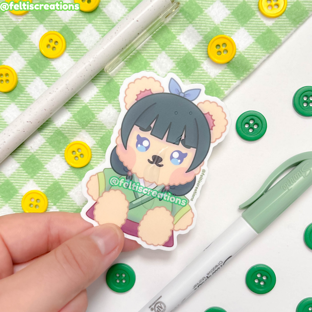 The Eunuch & The Apothecary Teddy Vinyl Stickers