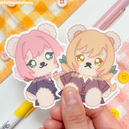 Girlfriends Teddy Vinyl Stickers
