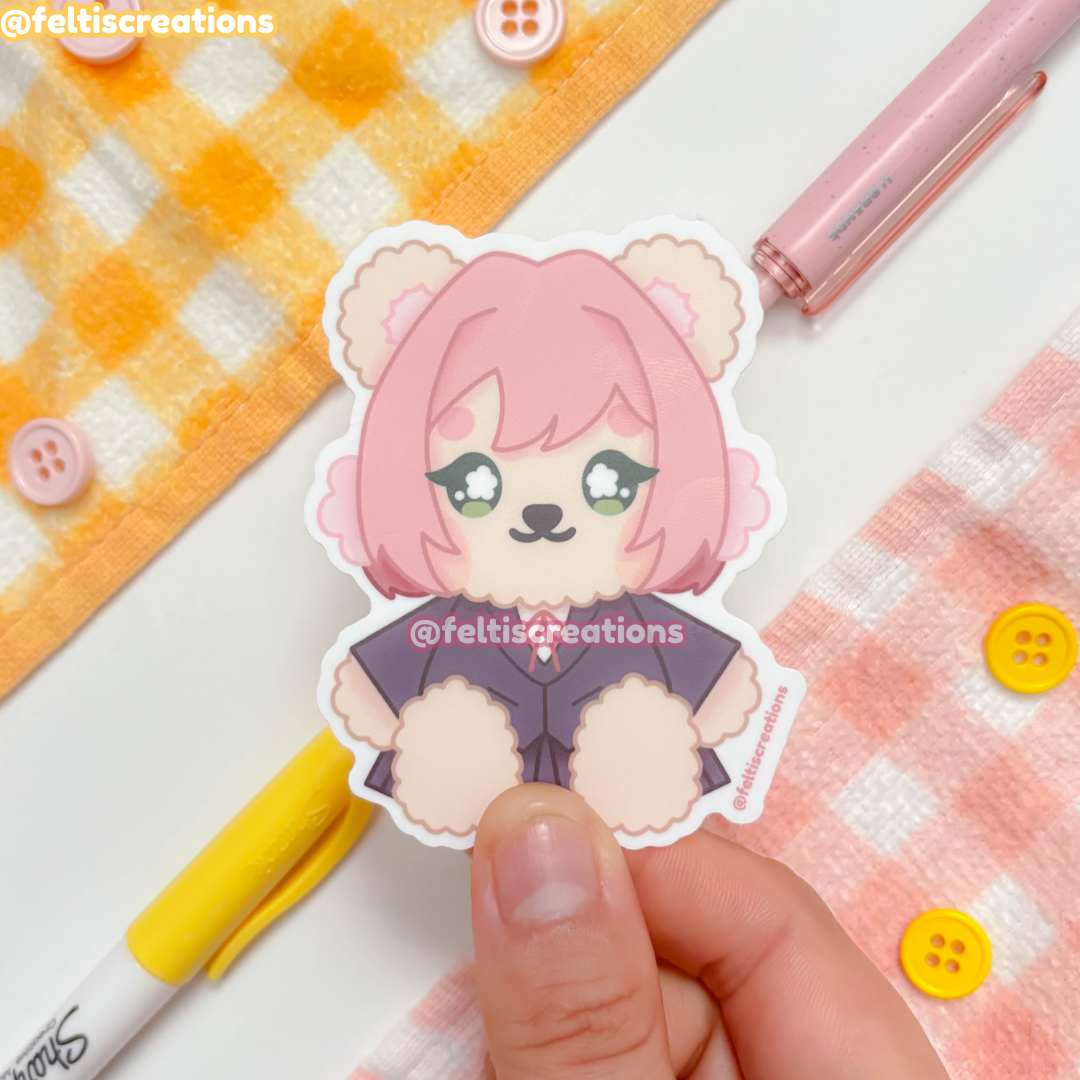 Girlfriends Teddy Vinyl Stickers