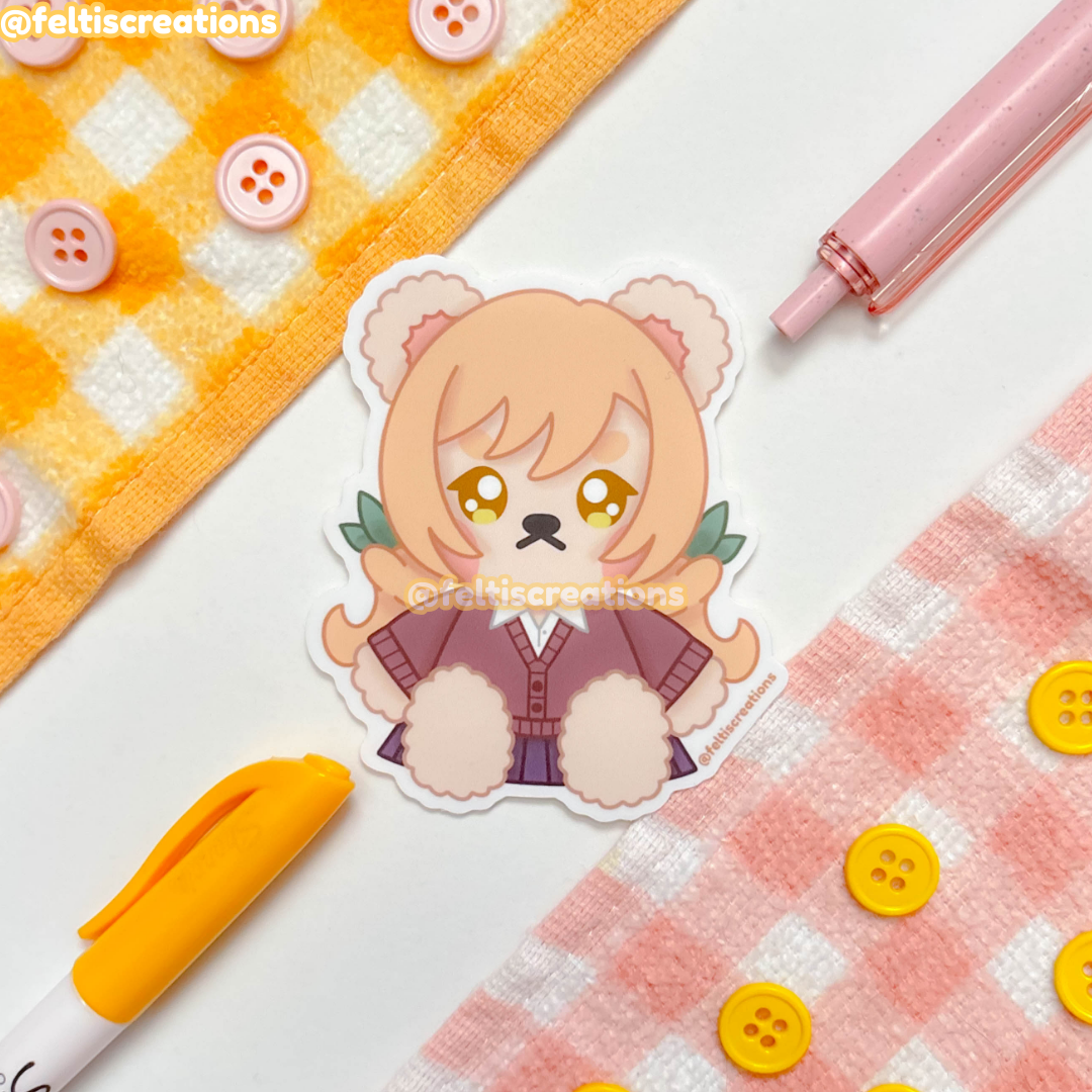 Girlfriends Teddy Vinyl Stickers