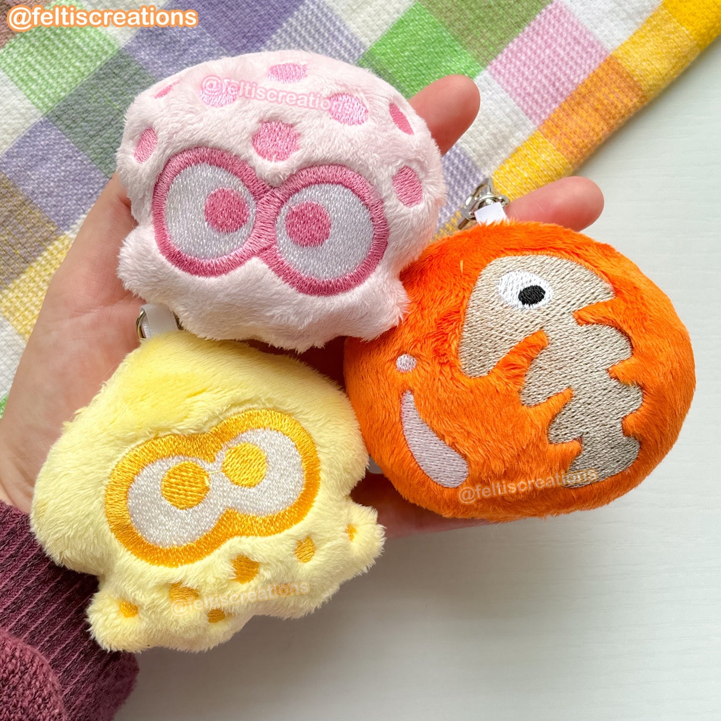 Salmon Egg Plush Keychain