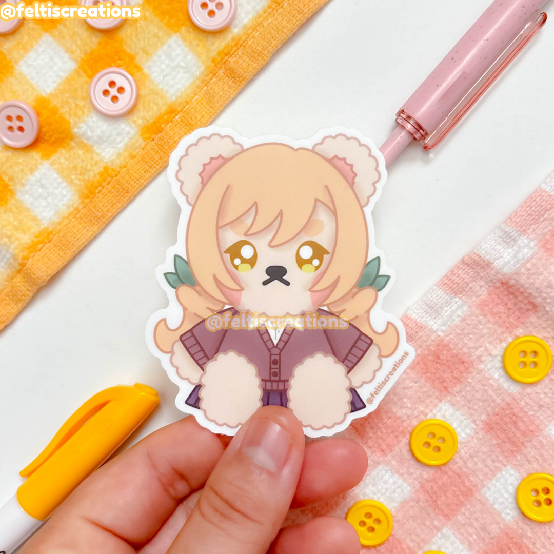 Girlfriends Teddy Vinyl Stickers