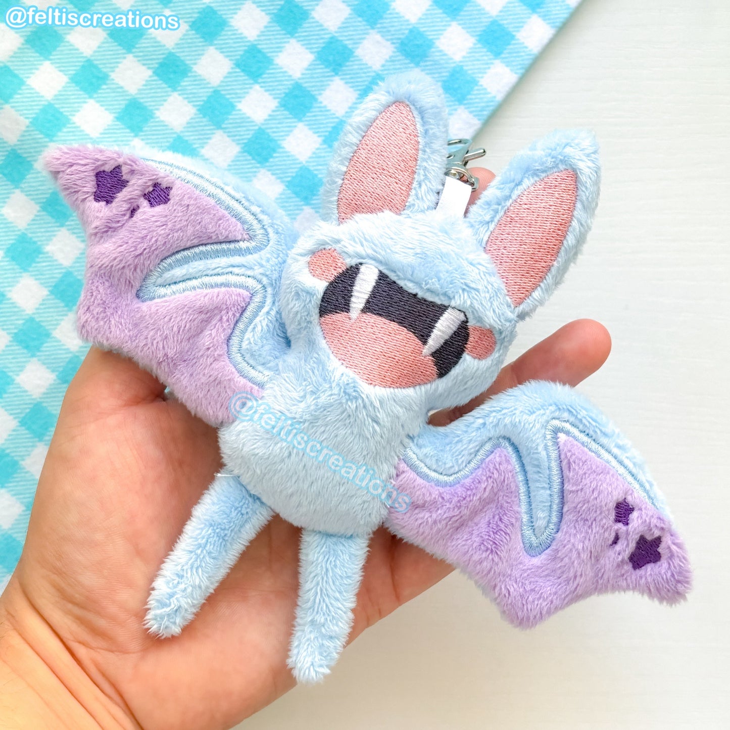 Blind Bat Plush Keychain