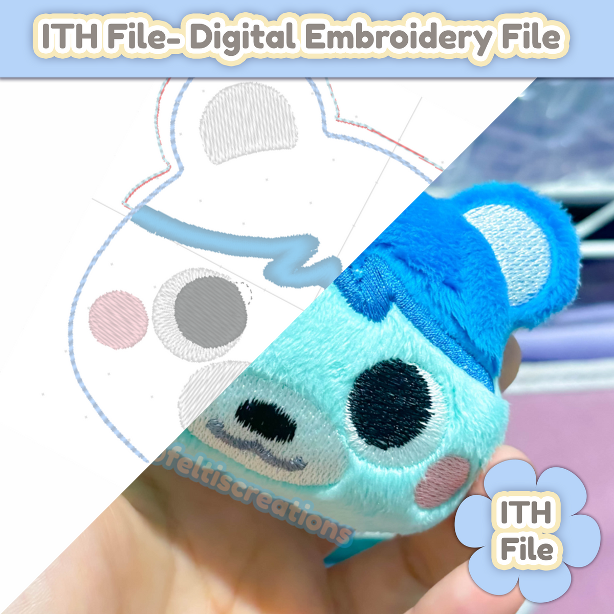 Bluebear ITH - EMBROIDERY FILE - 4x4