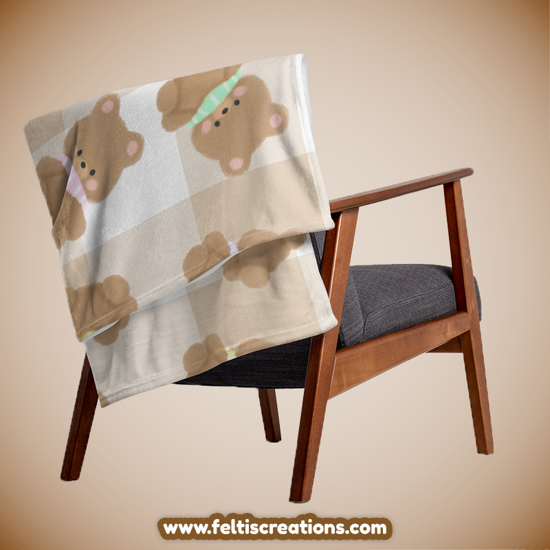 Scarf Teddy Throw Blanket