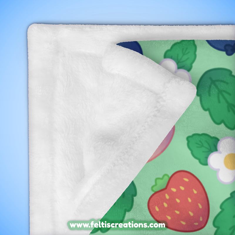 Strawberry Frog Throw Blanket