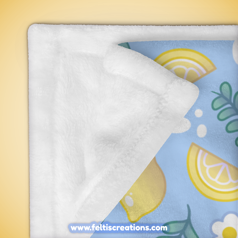 Lemon Frog Throw Blanket