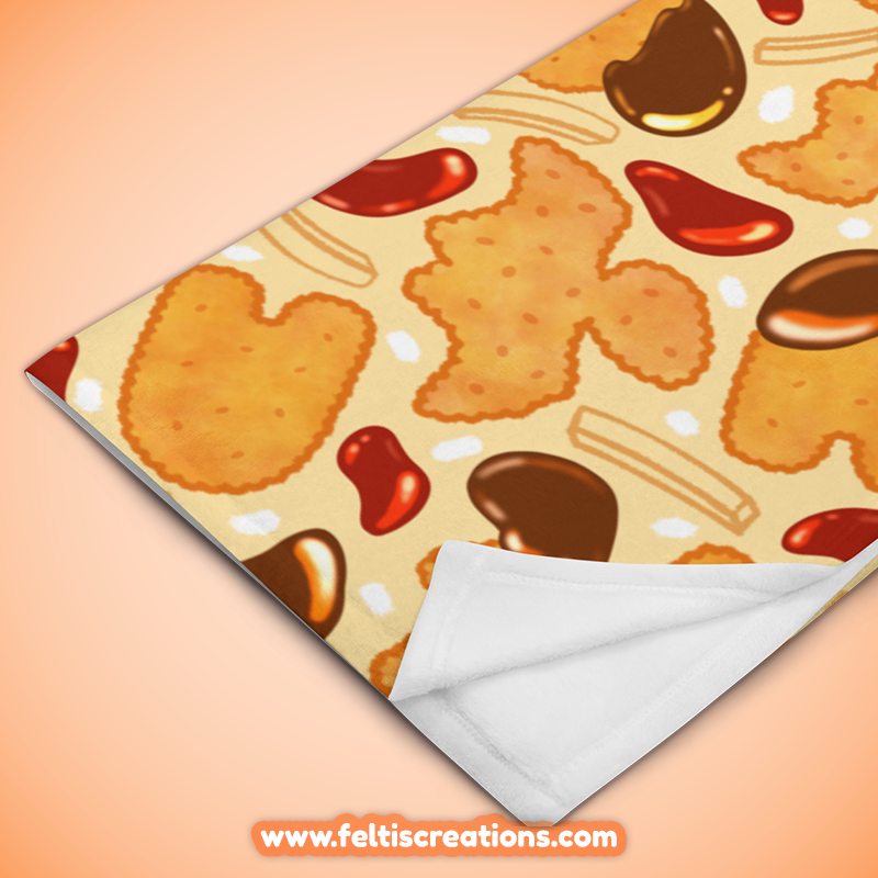 Chicken Nugget Throw Blanket