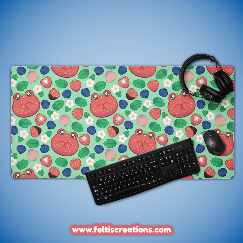 Strawberry Frog Gaming Mouse Pad