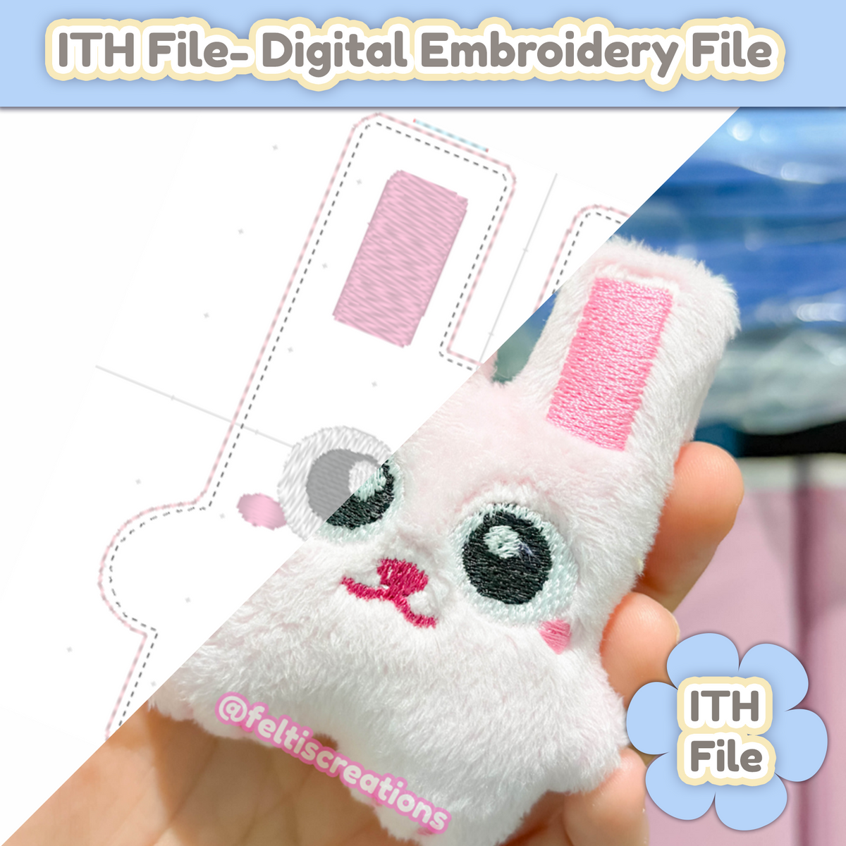 Freezer Bun ITH - EMBROIDERY FILE - 4x4