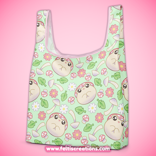 Spring Shroom Frog Shopping Bag