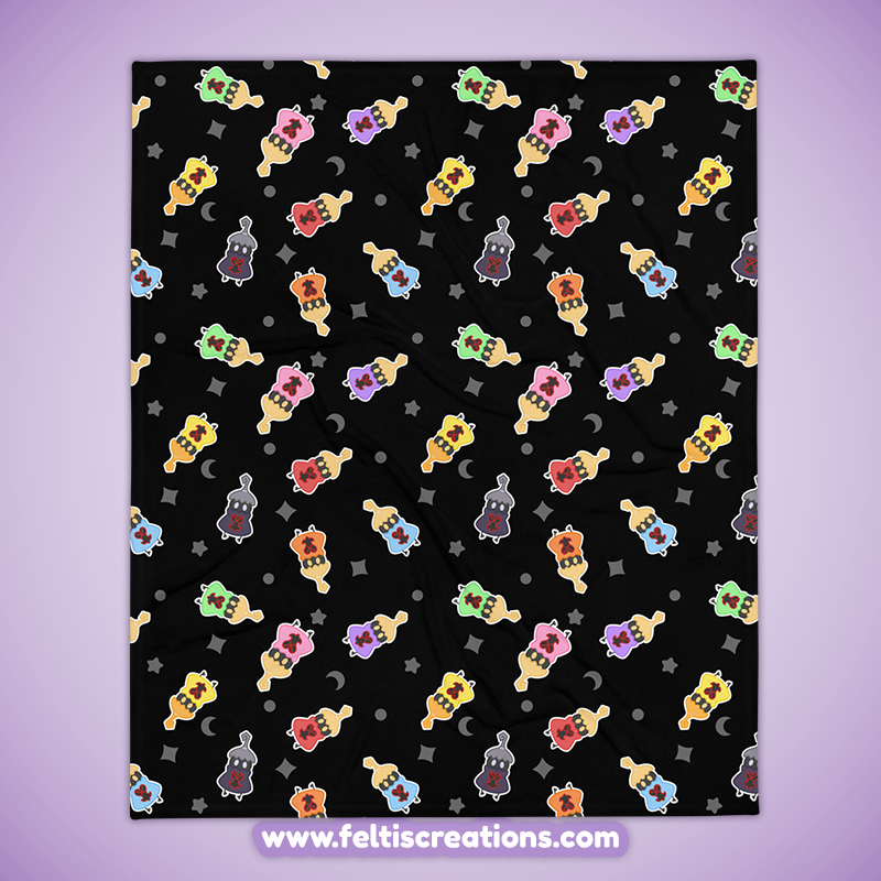 Colorful Heartless Throw Blanket