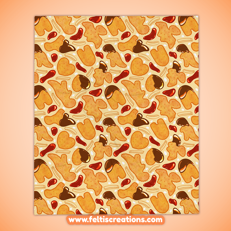 Chicken Nugget Throw Blanket