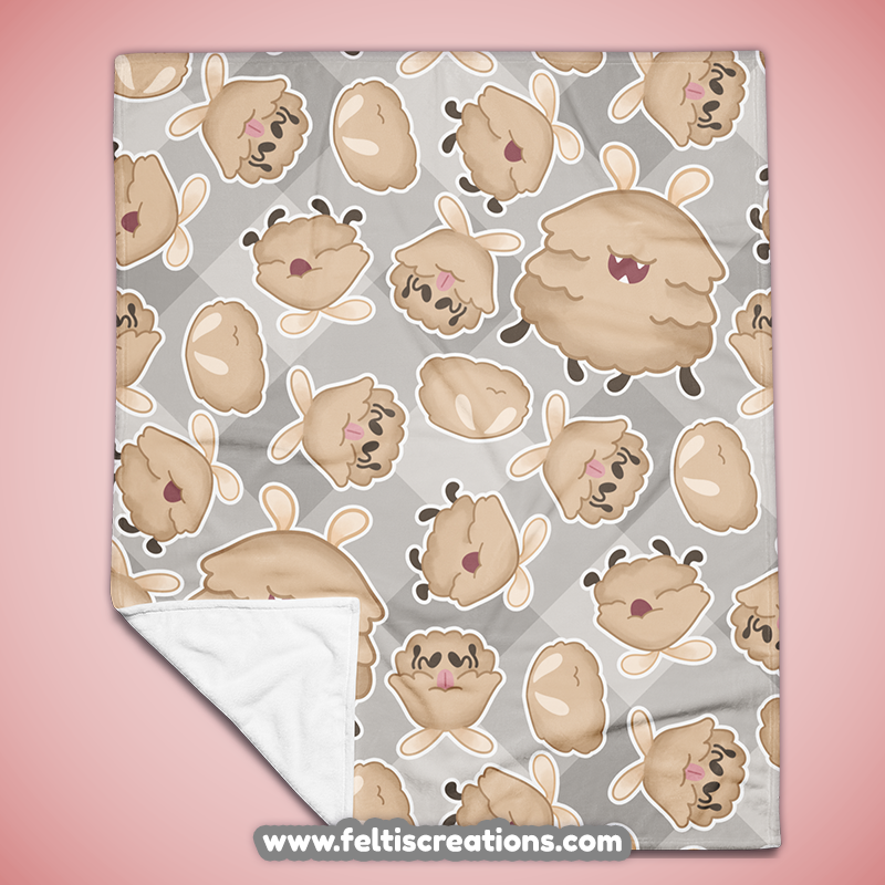 Fluffy Fleas Throw Blanket