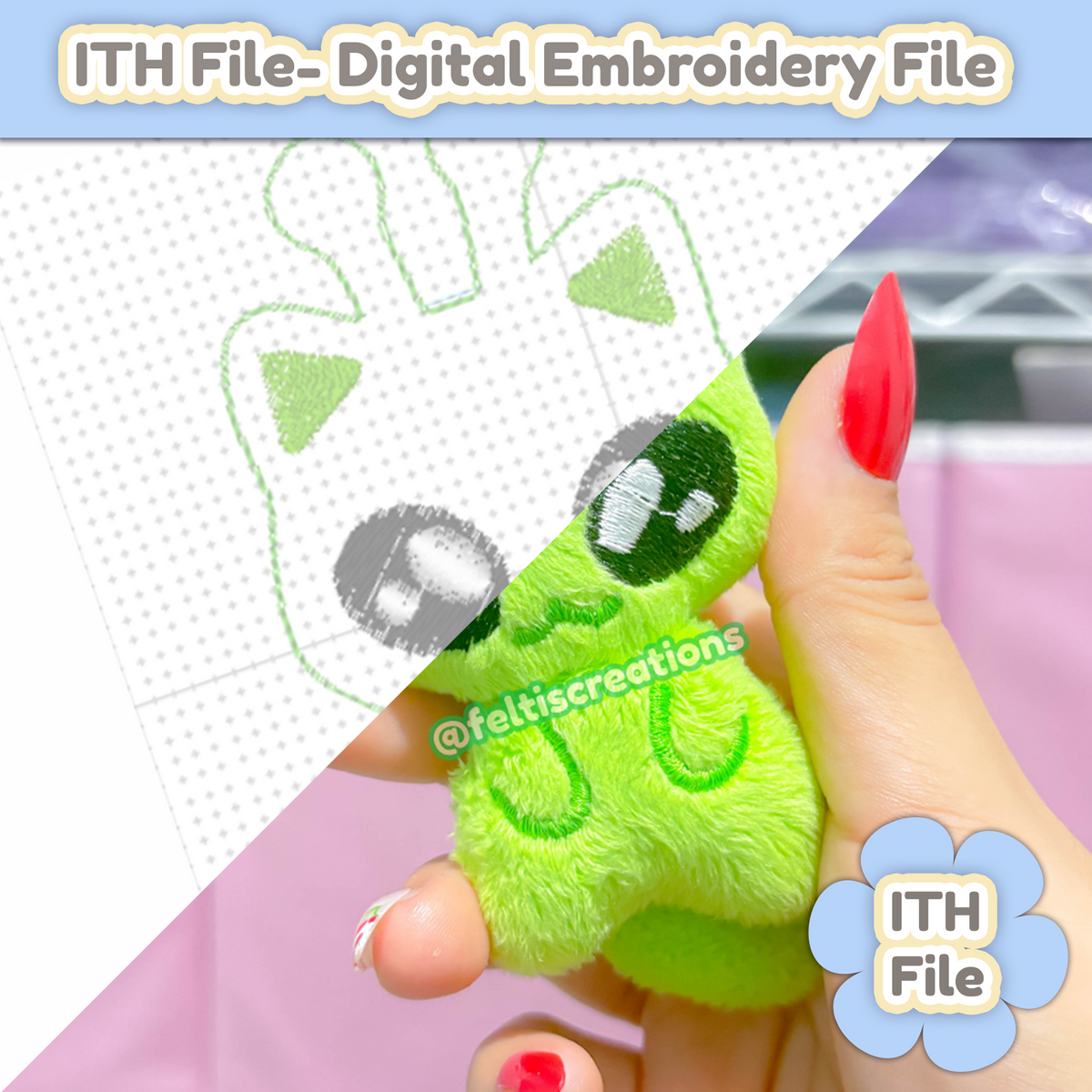 Glorb Kitty ITH - EMBROIDERY FILE - 5x7