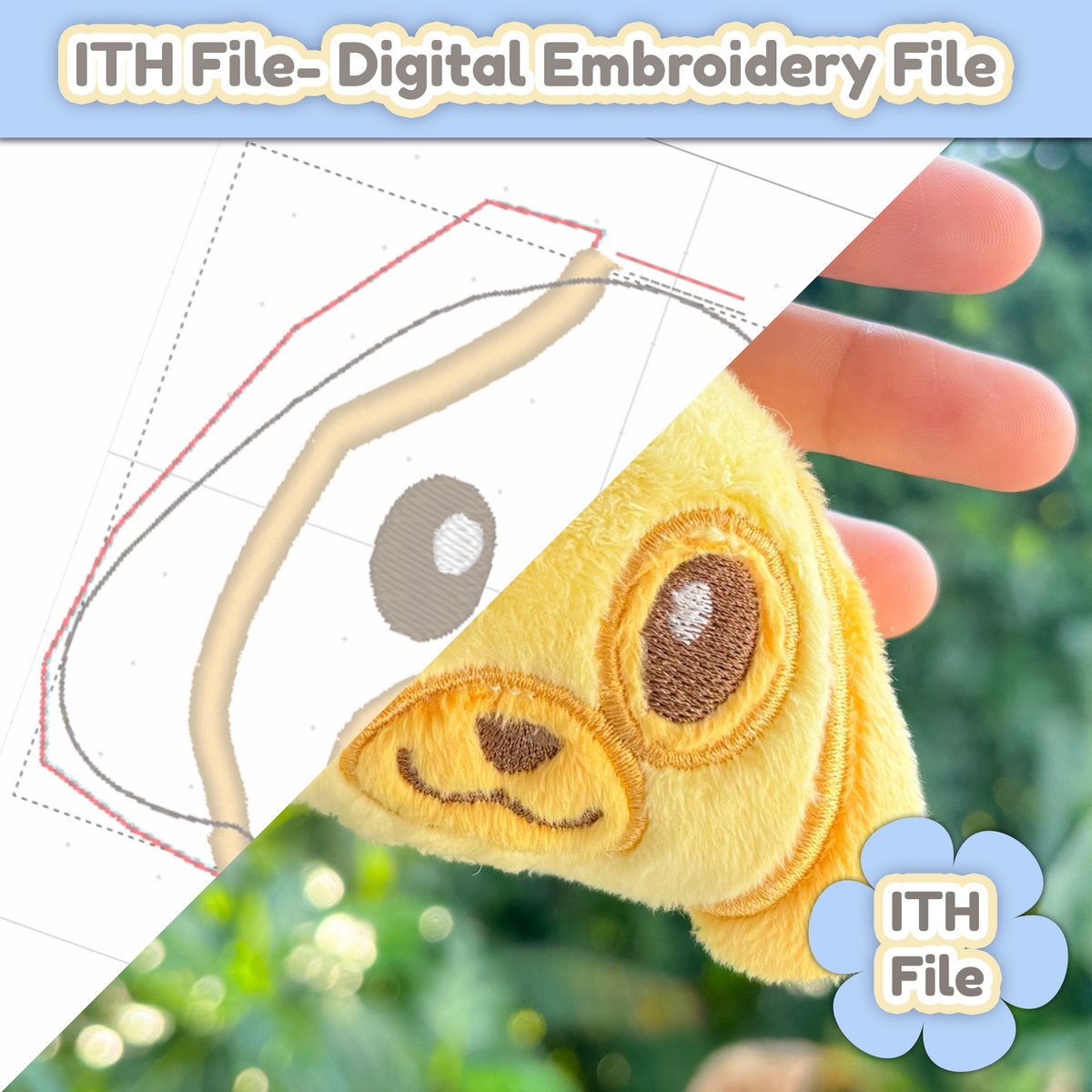 Goldie ITH - EMBROIDERY FILE - 4x4