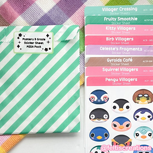 Mystery B Grade Sticker Sheet MEGA Pack
