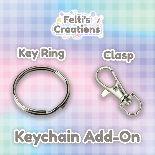 Extra Keychain Clasp & Key Ring (ADD-ON)