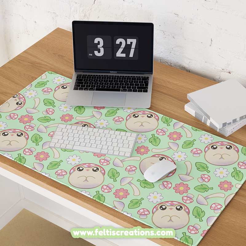 Spring Shroom Frog Gaming Mouse Pad