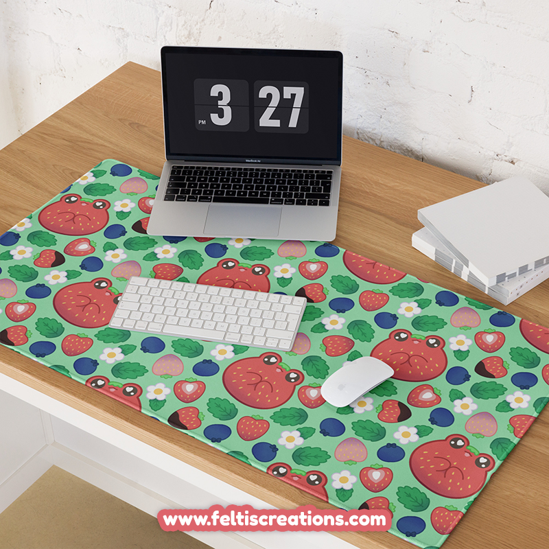 Strawberry Frog Gaming Mouse Pad