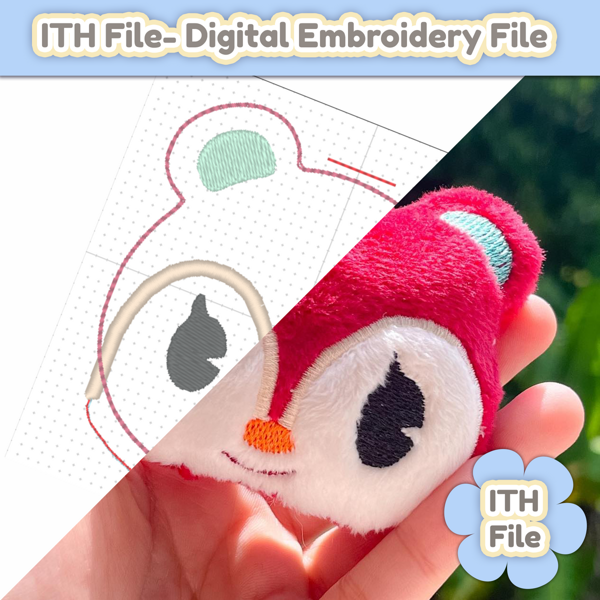 Poppy ITH - EMBROIDERY FILE - 4x4