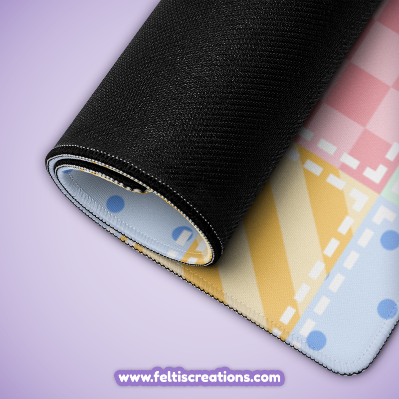 Pastel Patchwork Gaming Mousepad