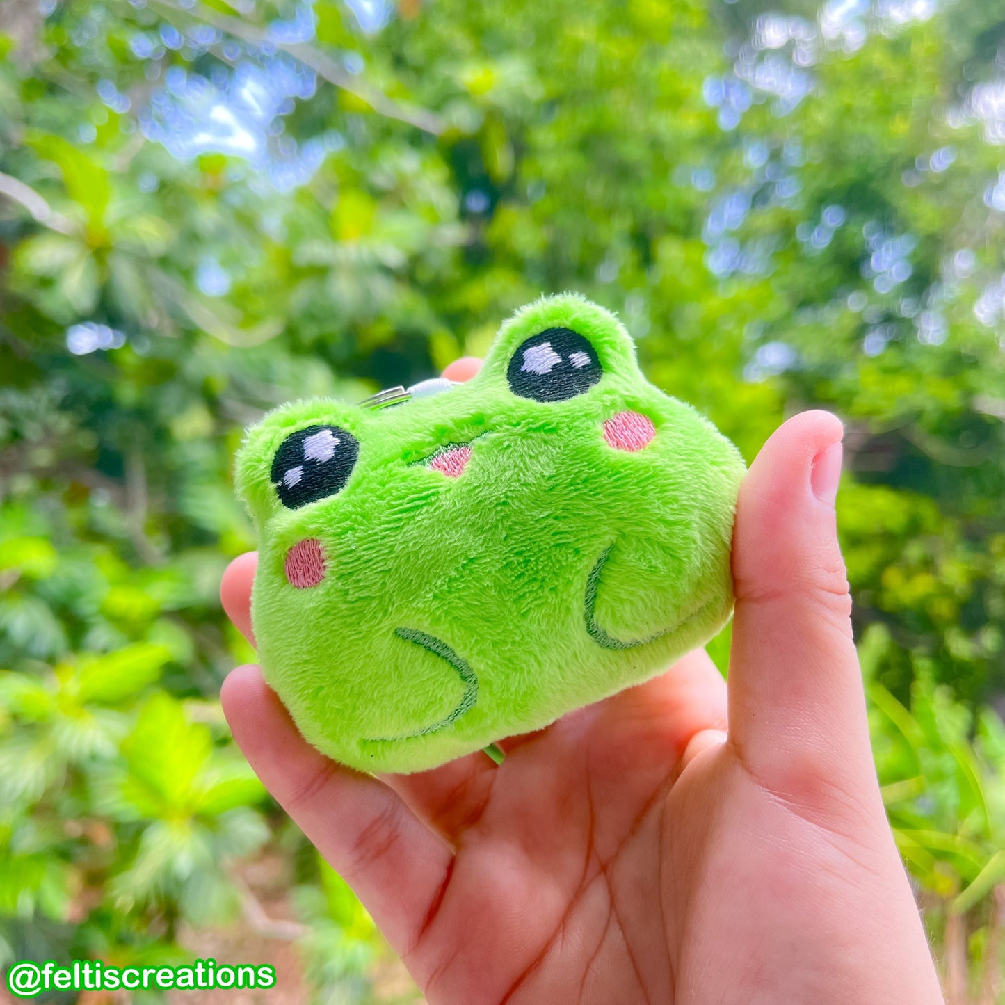 Leaf the Frog Plush Keychain