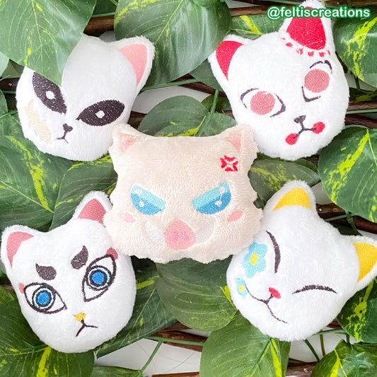 Wild Boar & Foxes Plush Keychain