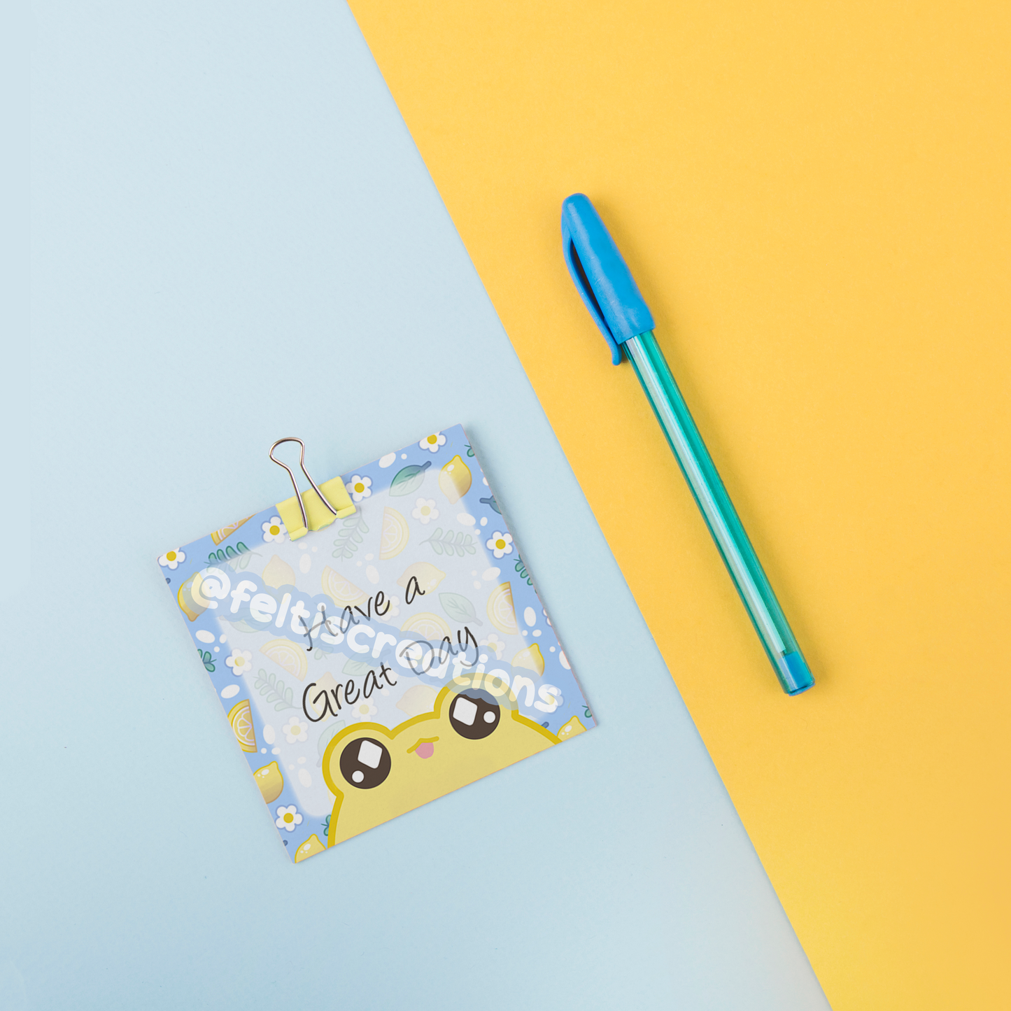 Lemon Frog Sticky Notes