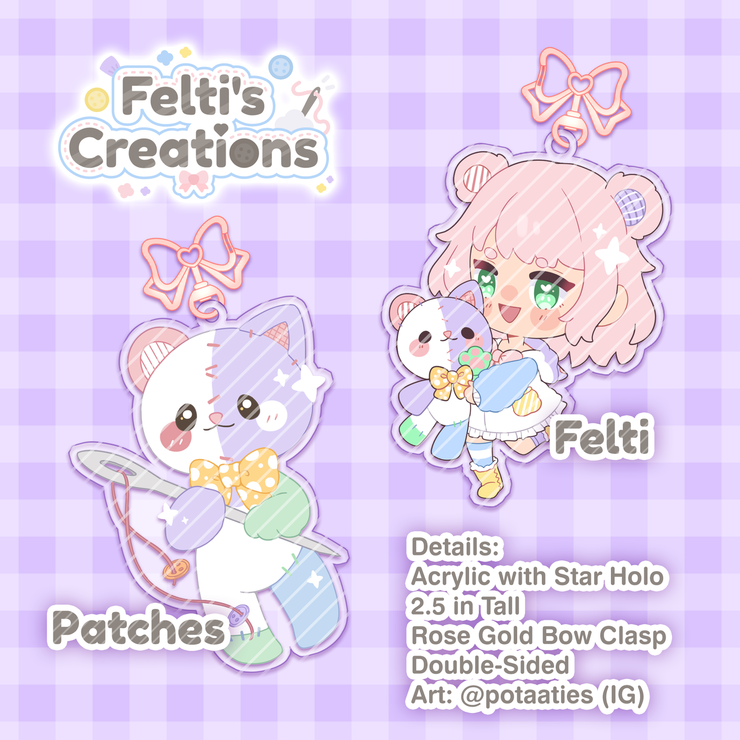 Patches & Feltis Acrylic Keychain