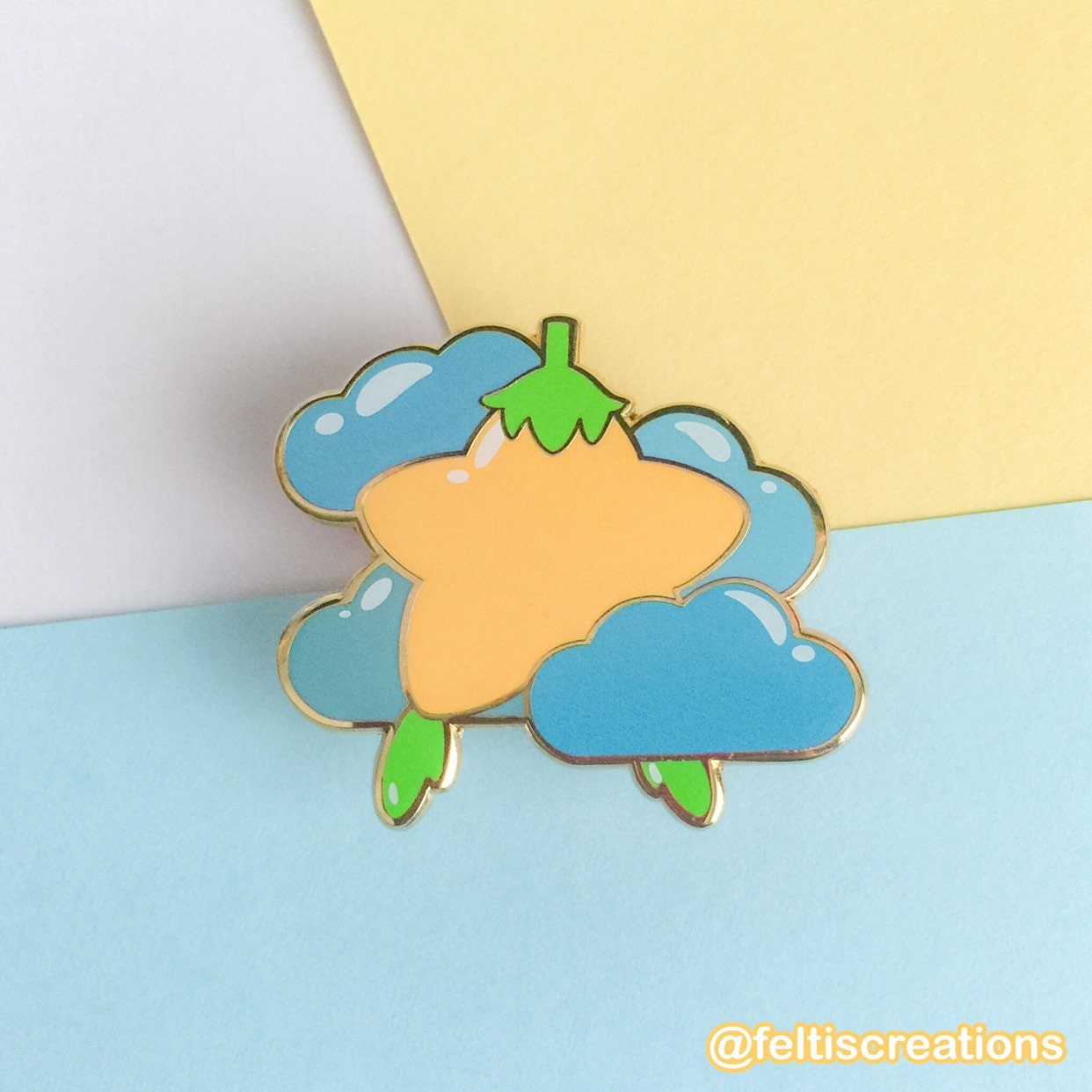 KHs Motif Inspired Enamel Pins: Paopu Fruit, Sea-Salt Ice Cream, Wayfinder