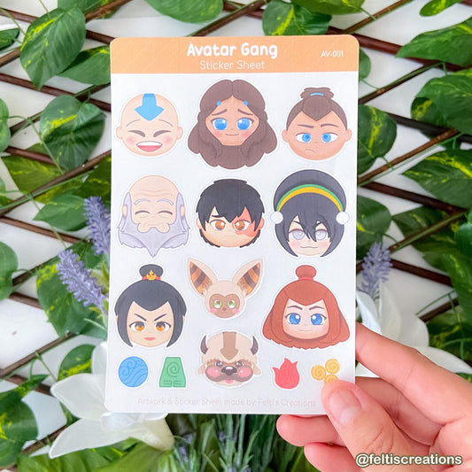 Avatar Gang Sticker Sheet