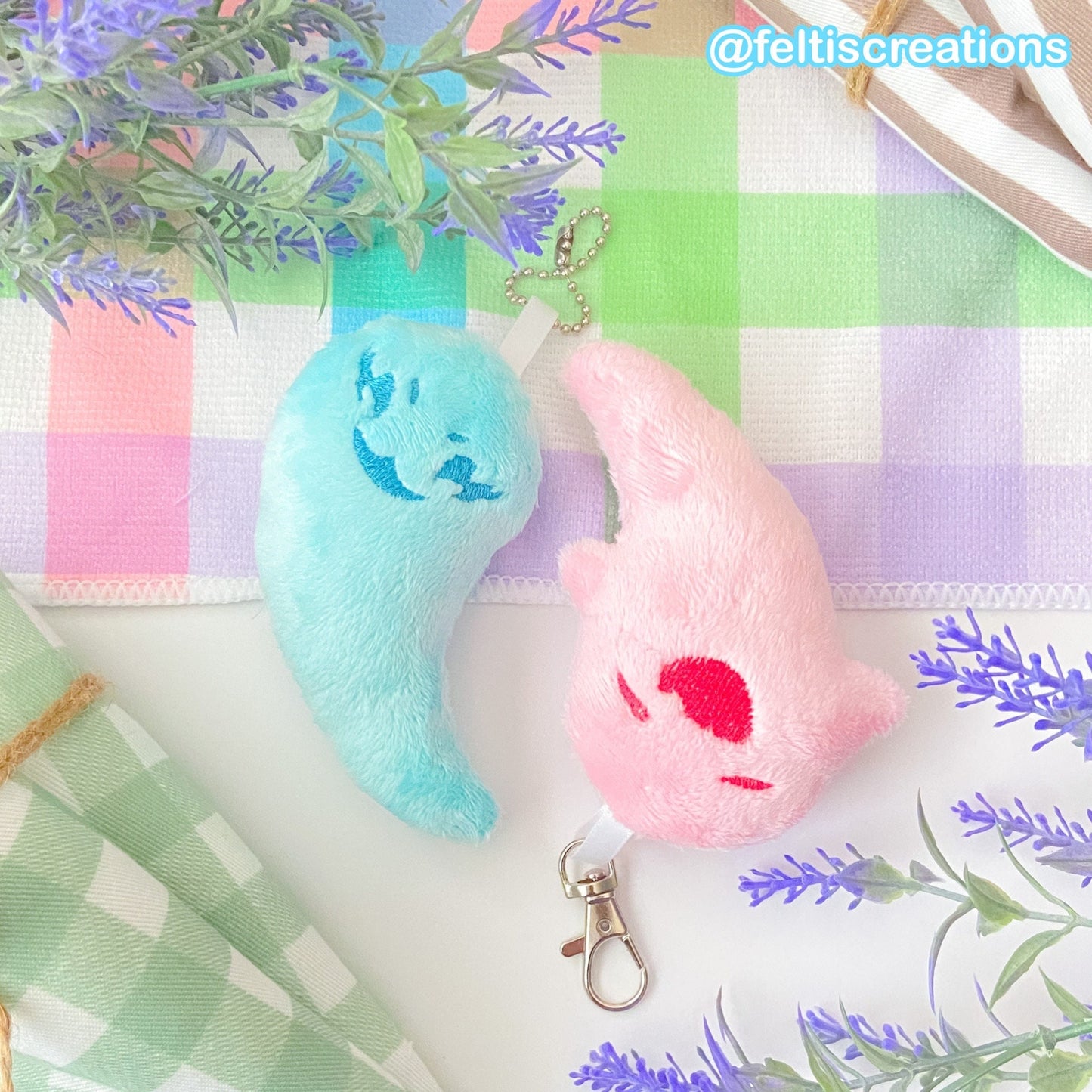 Hu Tao & Qiqi Ghost Companion Plush Keychain