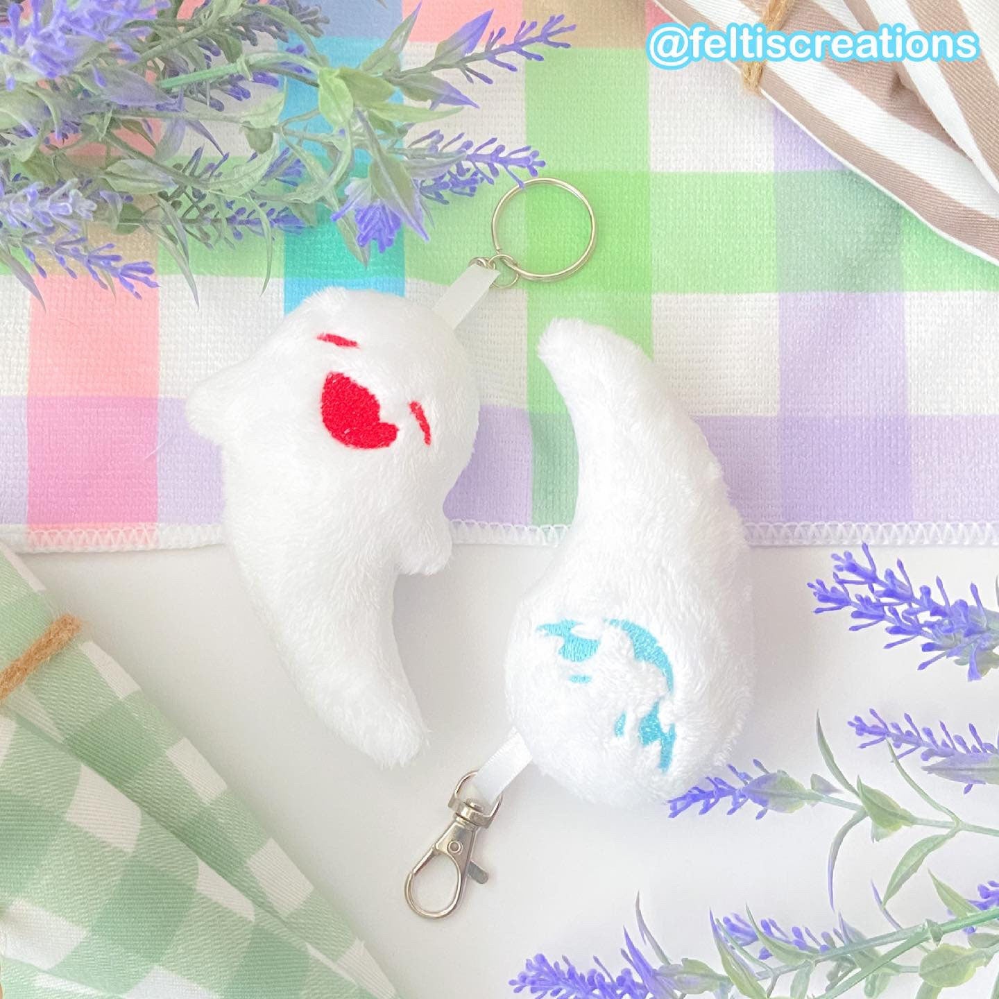 Hu Tao & Qiqi Ghost Companion Plush Keychain