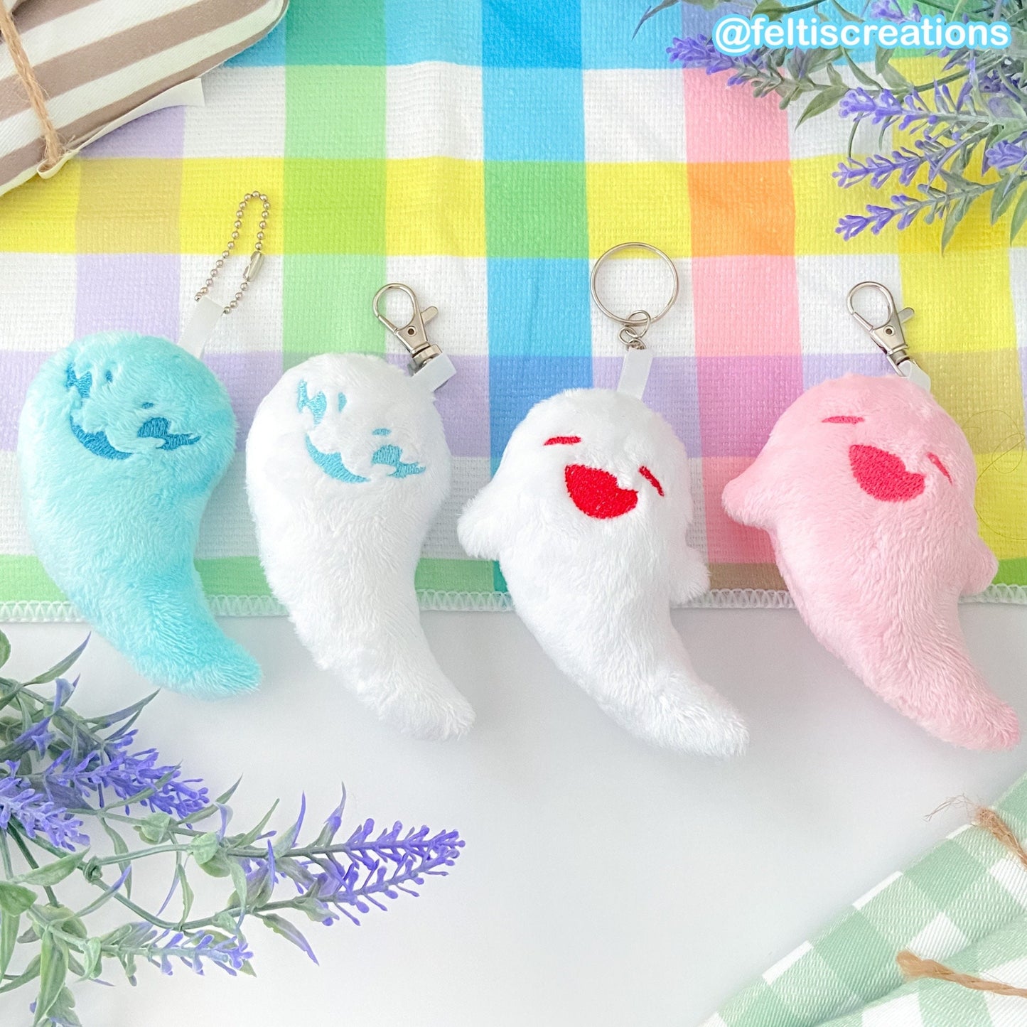 Hu Tao & Qiqi Ghost Companion Plush Keychain