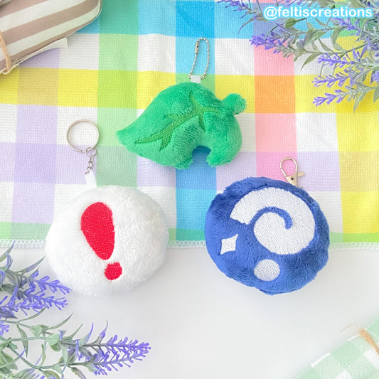 Leaf, Fossil, Pitfall Plush Keychain