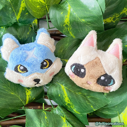 Pupper & Kitten Hunter Plush Keychain
