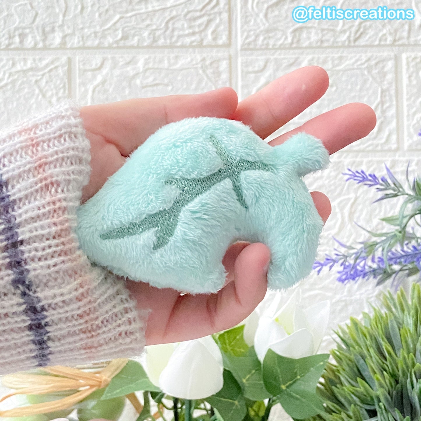 Pastel Leaf, Fossil & Pitfall Plush Keychain