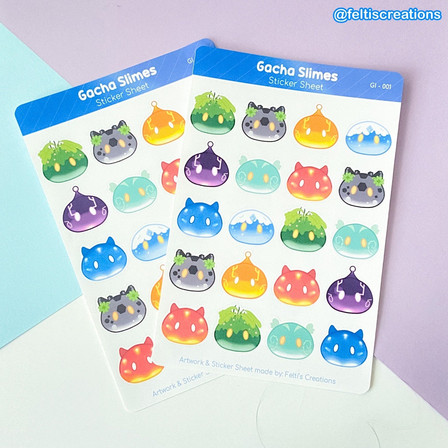 Gacha Slimes Sticker Sheet