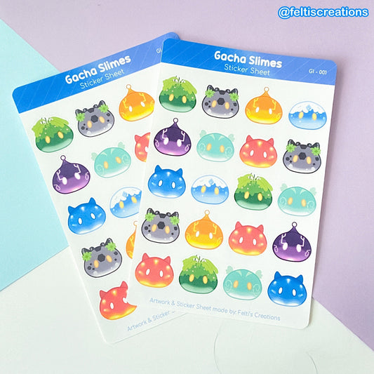 Gacha Slimes Sticker Sheet