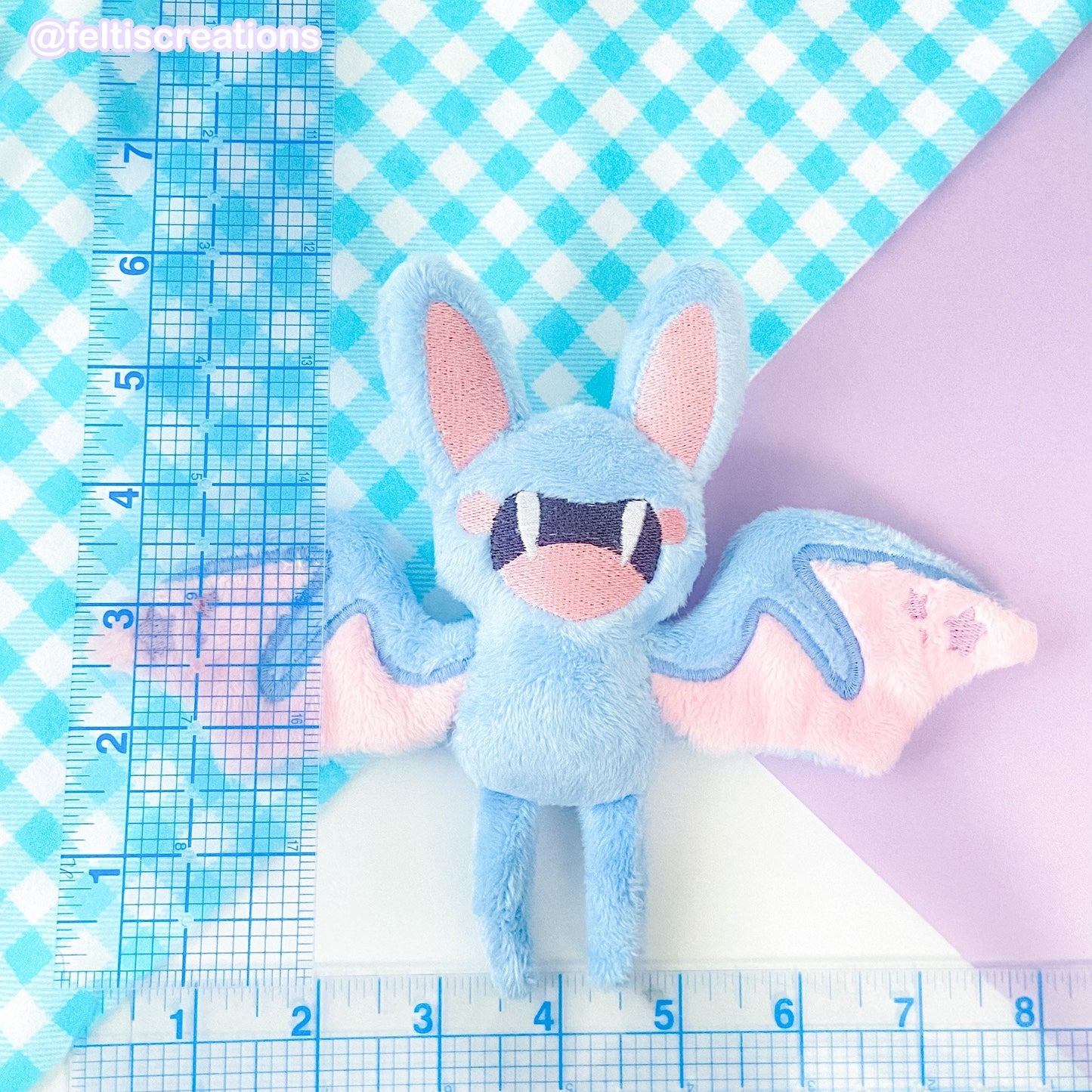 Blind Bat Plush Keychain