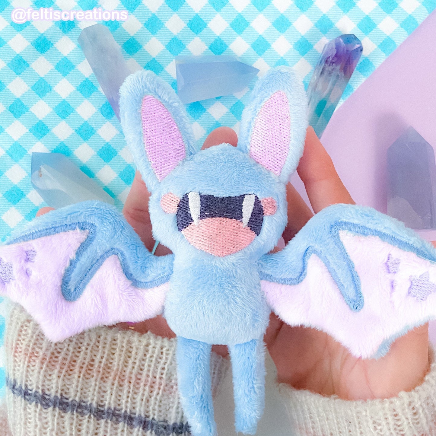Blind Bat Plush Keychain