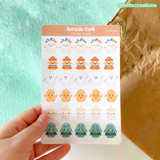 Gyroid Cafe Sticker Sheet