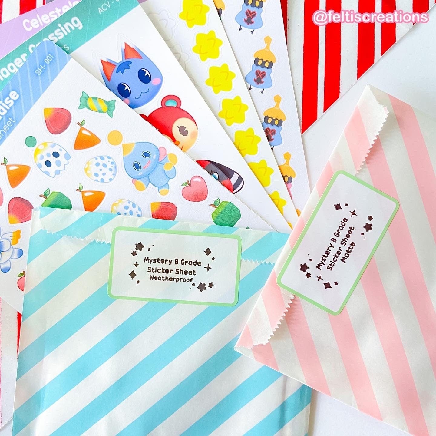 Mystery B Grade Sticker Sheet Pack